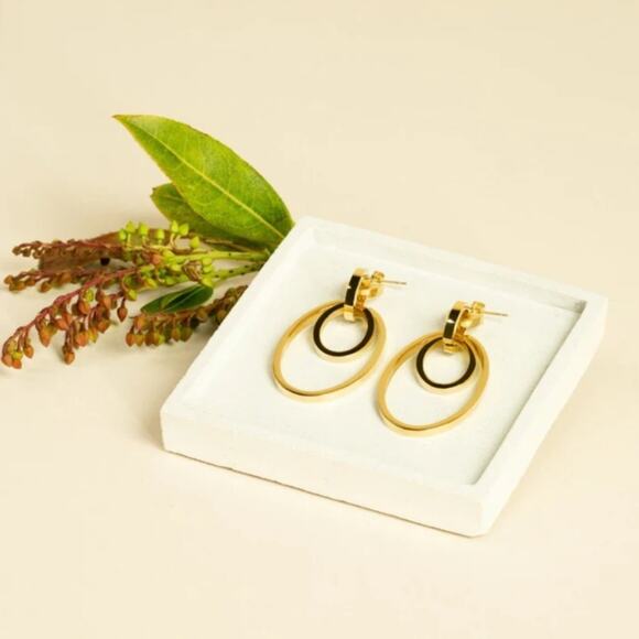 NEW Vita Fede Cassio Convertible Dangle Drop Earrings Gold Tone Metal - Picture 4 of 12